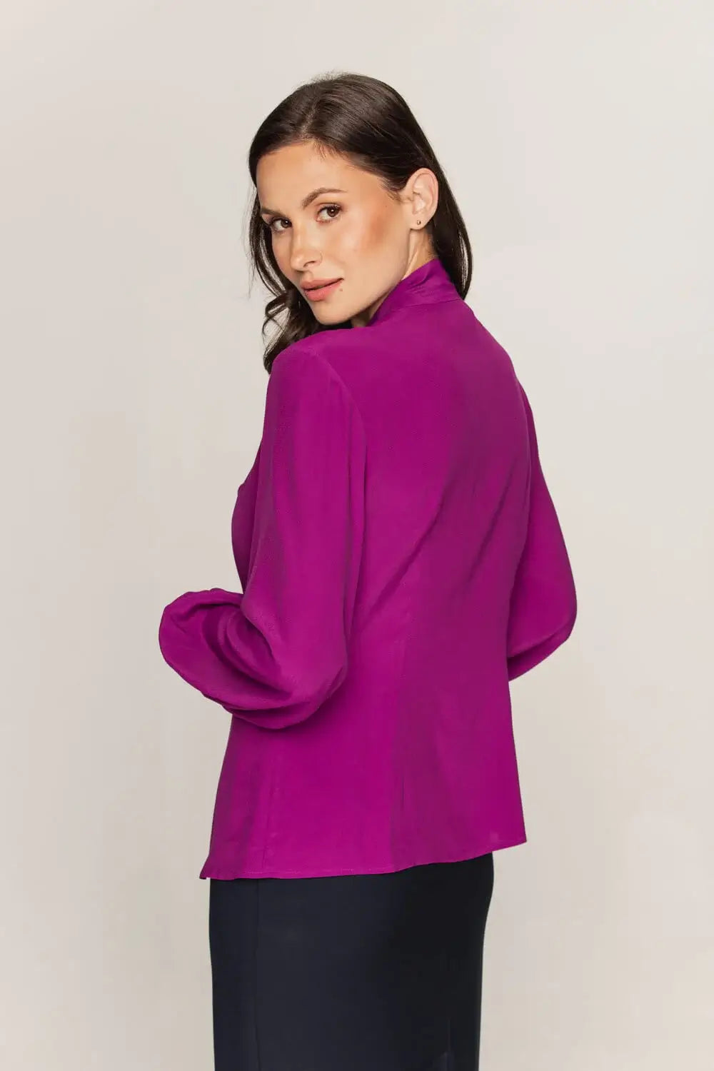 Amaranth Shirt-Style Blouse