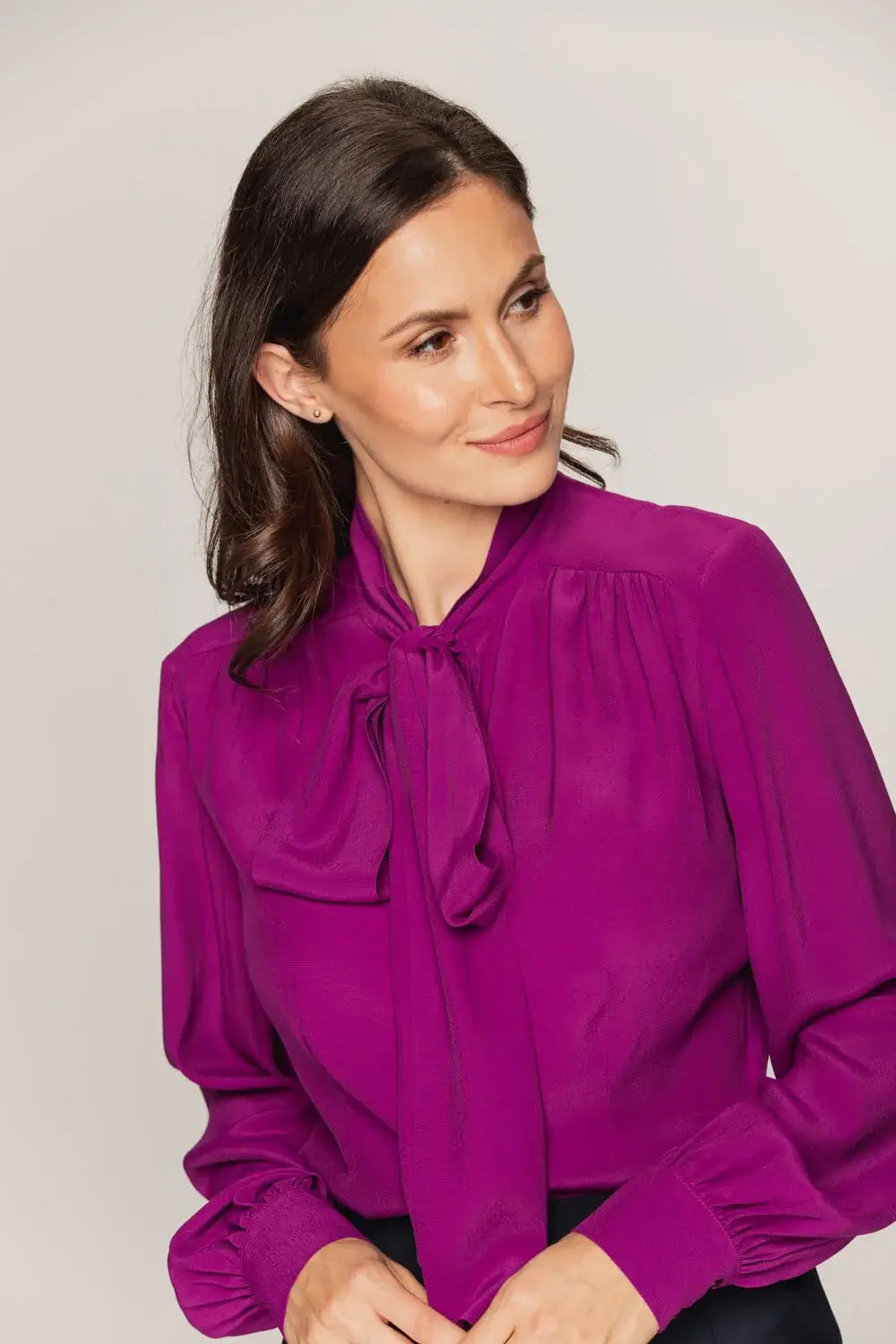 Amaranth Shirt-Style Blouse