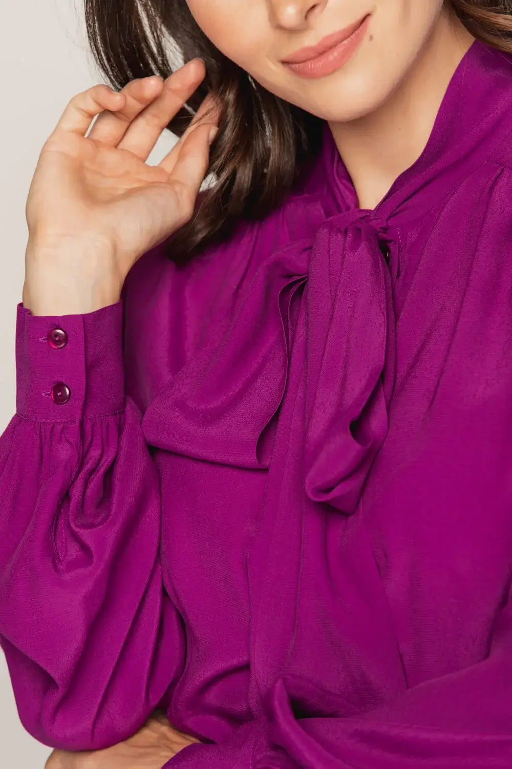 Amaranth Shirt-Style Blouse