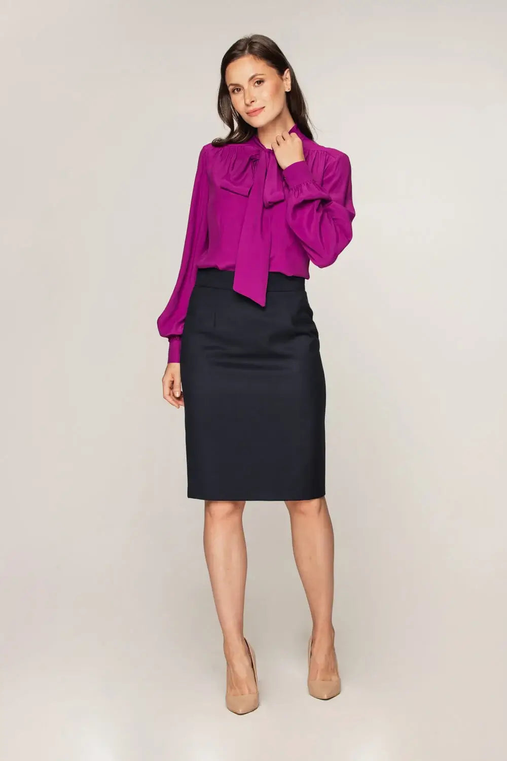 Amaranth Shirt-Style Blouse
