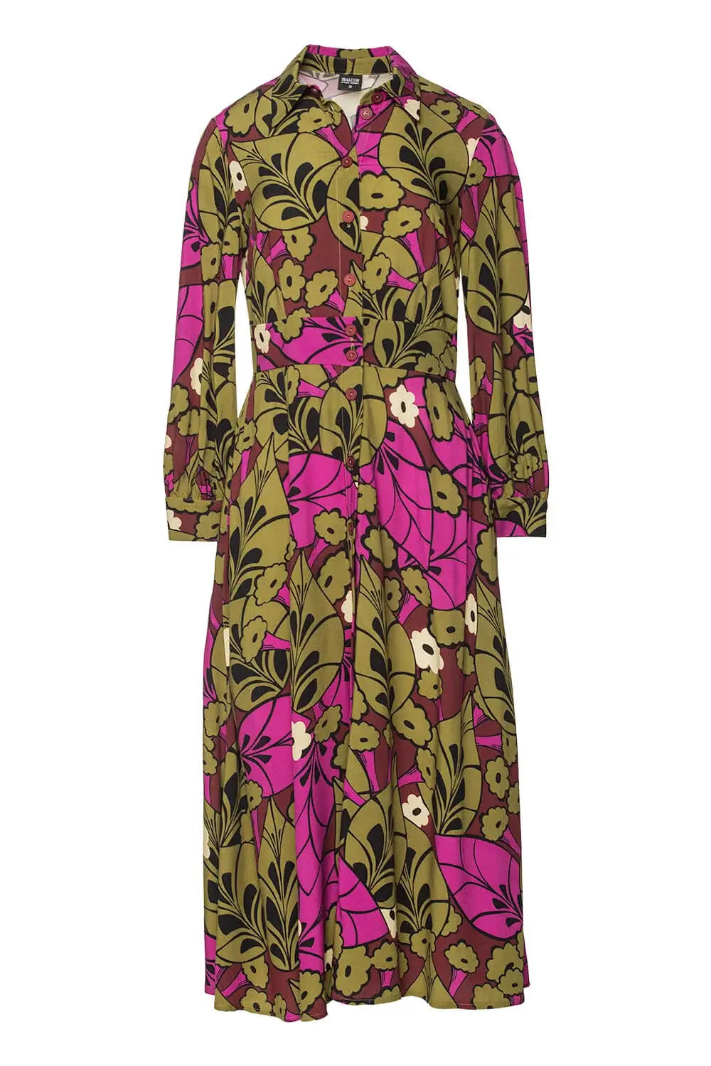 Button-Up Floral Dress