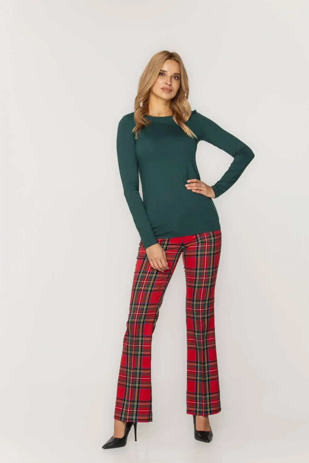 Green Long-Sleeve Blouse