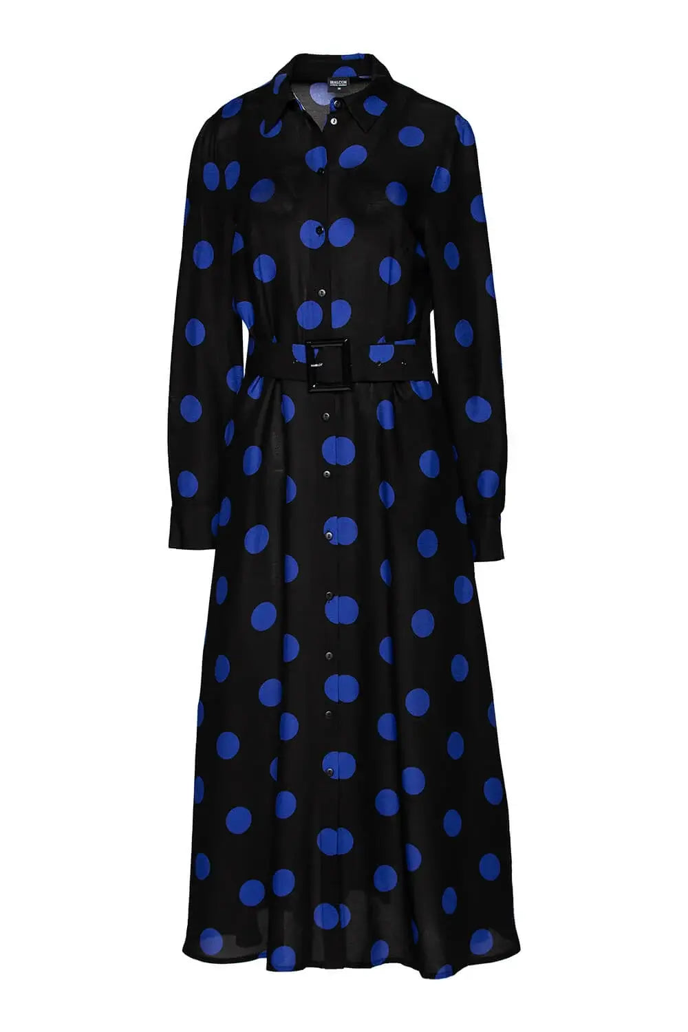 Sapphire Polka Dot Viscose Midi Dress