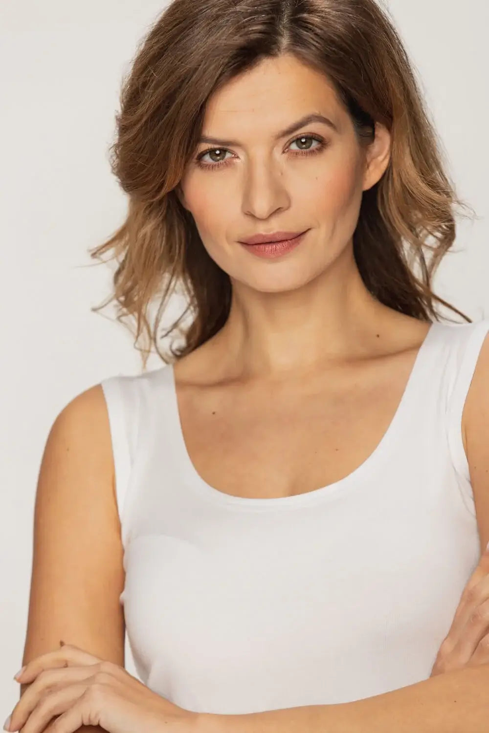 White Viscose Knit Top